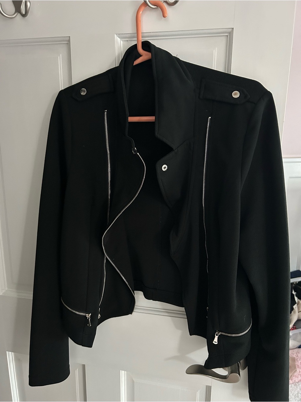 Black Women's Zip-Front Jacket